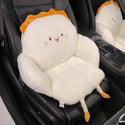 Car Seat Cushion, Office Chair, Plush Pain Relief Pad, Cute Seat Cushion, Soft Filling, Backrest, Warm, Waterproof, One-piece Lumbar Backrest, Integrated Cushion