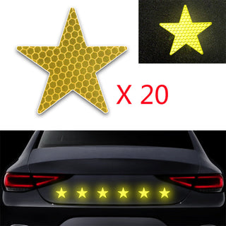Star Decals Reflective Stickers Safety Warning Tape Self-Adhesive Reflector Kit