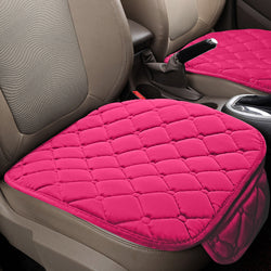 Buy pink-1-front-row Plush Car Seat Cushion, Non Binding Anti Slip Rubber Bottom, Advanced Comfort Memory Foam, Driver Seat Backrest Cushion, Winter Seat Heating Pad