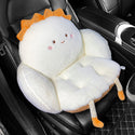 Car Seat Cushion, Office Chair, Plush Pain Relief Pad, Cute Seat Cushion, Soft Filling, Backrest, Warm, Waterproof, One-piece Lumbar Backrest, Integrated Cushion