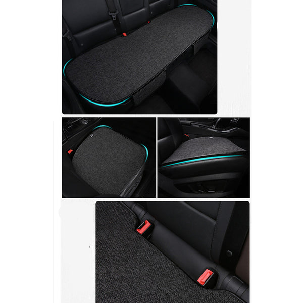 Car Seat Cover Front Rear cotton linen Cushion Non Slide  Universal Seat Protector Auto Accessories