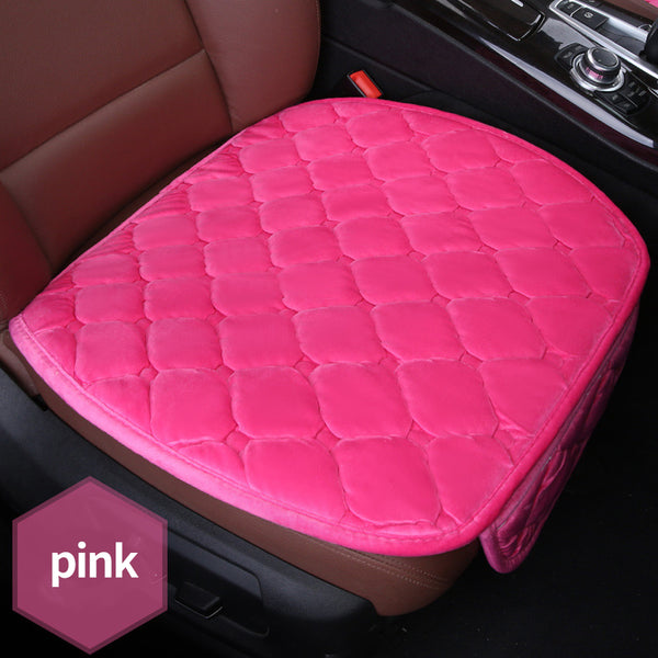 Plush Car Seat Cushion, Non Binding Anti Slip Rubber Bottom, Advanced Comfort Memory Foam, Driver Seat Backrest Cushion, Winter Seat Heating Pad