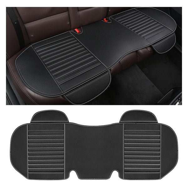 Universal Pu Leather Car Seat Cushion Anti-Slip Car Interior Breathable Seat Cover Cushion For Auto Supplies (Black)