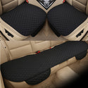 5 Seats Flax Car Seat Cover Protector with Backrest Front Rear Seat Back Waist Washable Cushion Pad Mat for Auto