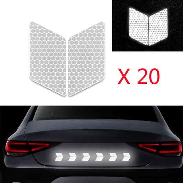 Diamond Shape Decals Reflective Stickers Safety Warning Tape Self-Adhesive Reflector Kit