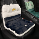 Car Seat Cover Cute Plush Seat Cushion With Strap Protection Cushion Waist Support Backrest Chair Cushion Car Seat Office Chair Warm In Winter