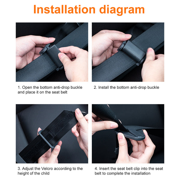 Car Child Seat Belt Adjustment And Fixation Anti-Stroke Belt Simple  Stopper Adjuster Shoulder Guard Kids Safety Buckles