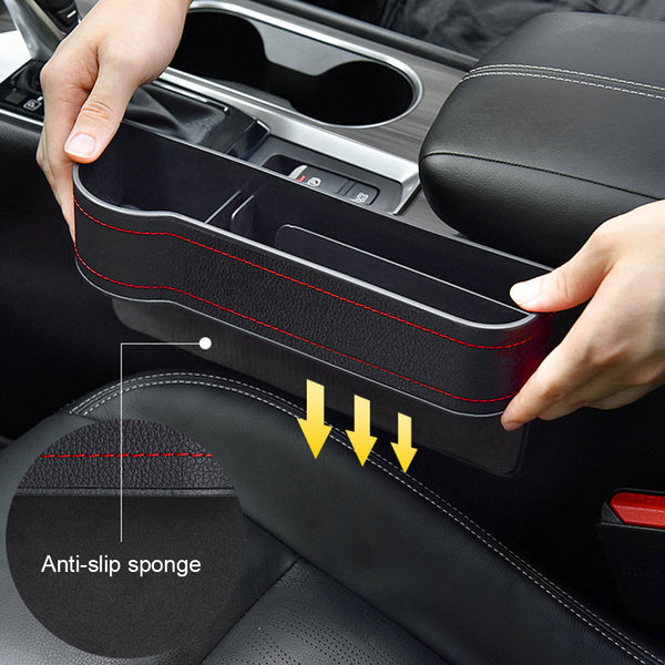 Car Seat Crevice Storage Box Car Organizer Gap Slit Filler Holder For Wallet Phone Key Card Slit Pocket Auto Car Accessories