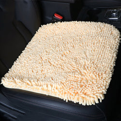 Buy yellow Chair Cushion, Five Seat Front And Rear Car Seat Protection Cushion, Decompression Anti-skid Super Soft Square Plush Seat Cover, Fit For Most Cars,SUVs