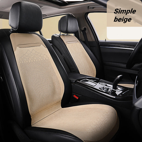 2/5 Seat Ultra-Thin Car Leather Suede Breathable Seat Cushion