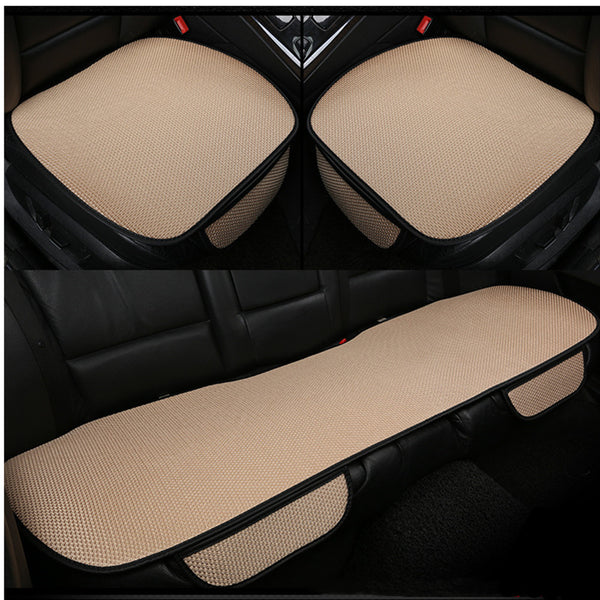 Car Seat Cushion Universal Size  Front Rear Seat Cover Ice Silk Breathable Four Season Protection Auto Accessories