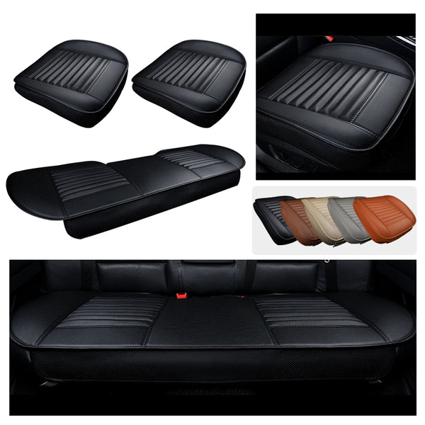 1/3 Piece Universal Leather Car Seat Cushion Car Seat Cover Front Seat Bottom, Compatible with 95% Vehicles (Sedans SUV Trucks Mini Vans)