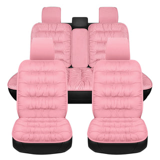 Buy pink-1-set Car Seat Cover, Warm Plush Car Seat Cover Front And Rear Seat Cushion Car Protector, Fit For Most Cars, SUVs In Winter