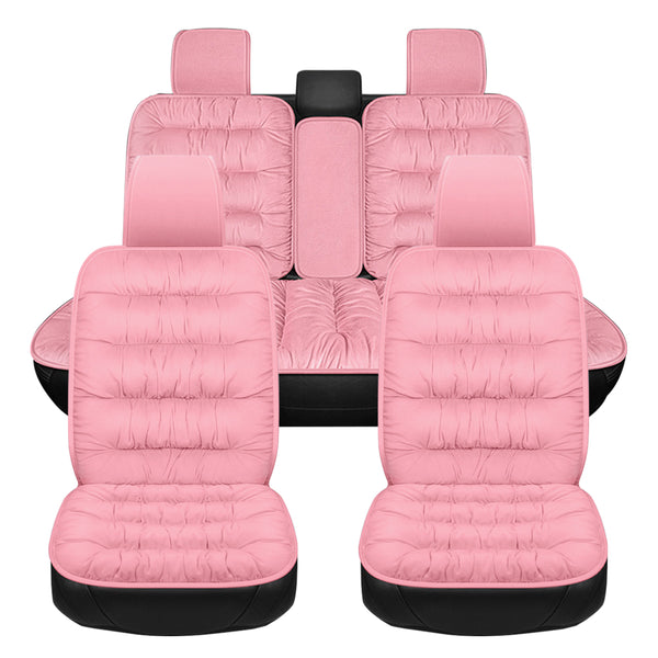 Car Seat Cover, Warm Plush Car Seat Cover Front And Rear Seat Cushion Car Protector, Fit For Most Cars, SUVs In Winter