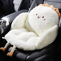 Car Seat Cushion, Office Chair, Plush Pain Relief Pad, Cute Seat Cushion, Soft Filling, Backrest, Warm, Waterproof, One-piece Lumbar Backrest, Integrated Cushion