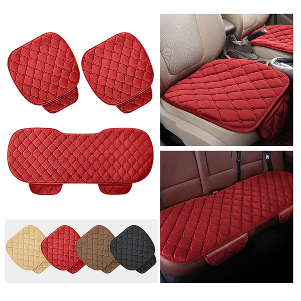 Autumn Winter Universal Anti Slip Car Front & Rear Seat Lattice Cushion Cover Chair Pad Seat Mat 4 Colors