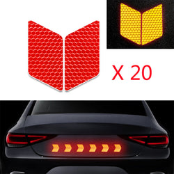 Diamond Shape Decals Reflective Stickers Safety Warning Tape Self-Adhesive Reflector Kit