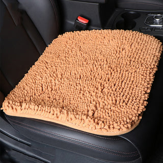 Buy champagne Chair Cushion, Five Seat Front And Rear Car Seat Protection Cushion, Decompression Anti-skid Super Soft Square Plush Seat Cover, Fit For Most Cars,SUVs