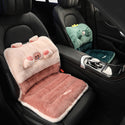 Car Seat Cover Cute Plush Seat Cushion With Strap Protection Cushion Waist Support Backrest Chair Cushion Car Seat Office Chair Warm In Winter