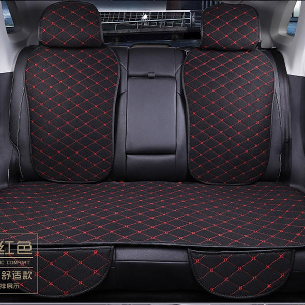 Car Seat Cover Protector Front Rear Back Seat Cushion Pad Mat with Backrest for Auto Automotive Interior Truck Suv or Van