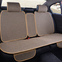 5 Seats Linen Car Seat Cover Protector Flax Front Rear Seat Back Cushion Pad Mat with Backrest for Auto Interior Truck Suv Van