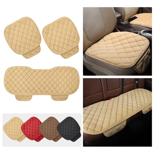 Autumn Winter Universal Anti Slip Car Front & Rear Seat Lattice Cushion Cover Chair Pad Seat Mat 4 Colors