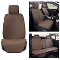 5 Seats Linen Car Seat Cover Protector Flax Front Rear Seat Back Cushion Pad Mat with Backrest for Auto Interior Truck Suv Van