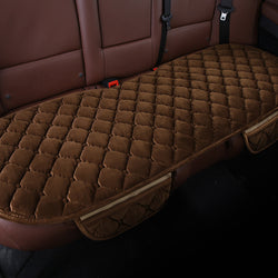 Buy coffee-1-rear-row Plush Car Seat Cushion, Non Binding Anti Slip Rubber Bottom, Advanced Comfort Memory Foam, Driver Seat Backrest Cushion, Winter Seat Heating Pad