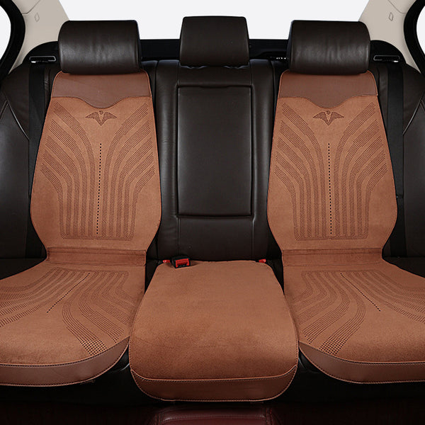 2/5 Seat Ultra-Thin Car Leather Suede Breathable Seat Cushion Saddle Seat Cushion For All Seasons Seat Cover