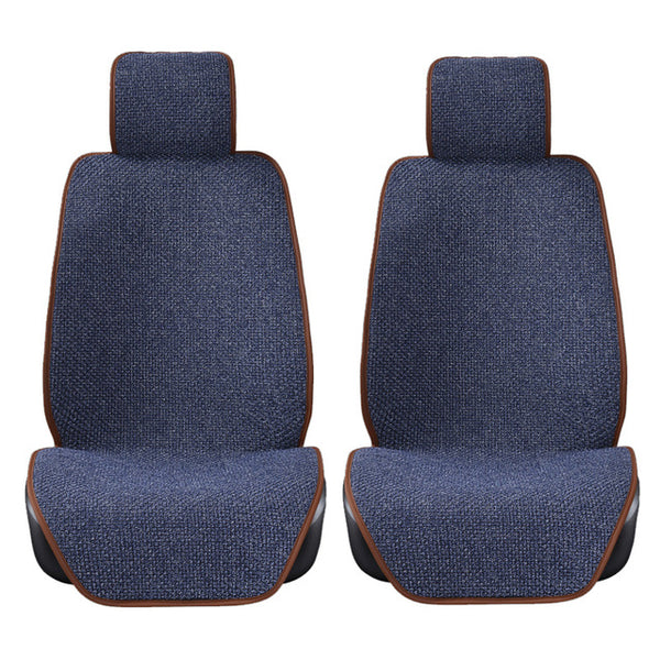 Flax Car Seat Cover Automobile Big Size Linen Seat Cushion Pad Mat Washable Protector with Backrest for Auto Truck Suv Van