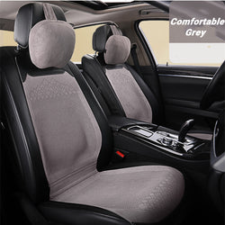 Kaufen comfortable-grey-2-pcs 2/5 Seat Ultra-Thin Car Leather Suede Breathable Seat Cushion