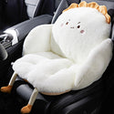 Car Seat Cushion, Office Chair, Plush Pain Relief Pad, Cute Seat Cushion, Soft Filling, Backrest, Warm, Waterproof, One-piece Lumbar Backrest, Integrated Cushion