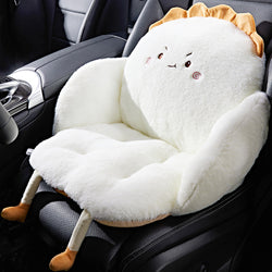 Buy evil-laughter Car Seat Cushion, Office Chair, Plush Pain Relief Pad, Cute Seat Cushion, Soft Filling, Backrest, Warm, Waterproof, One-piece Lumbar Backrest, Integrated Cushion