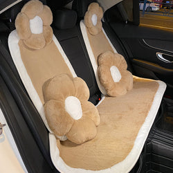 Buy coffee-7-piece-set Car seat cushion in winter Car cushion Front and rear car seat protectors Plush car seat cushion Antiskid cushion