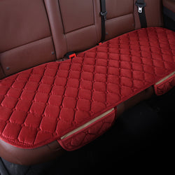 Buy red-1-rear-row Plush Car Seat Cushion, Non Binding Anti Slip Rubber Bottom, Advanced Comfort Memory Foam, Driver Seat Backrest Cushion, Winter Seat Heating Pad