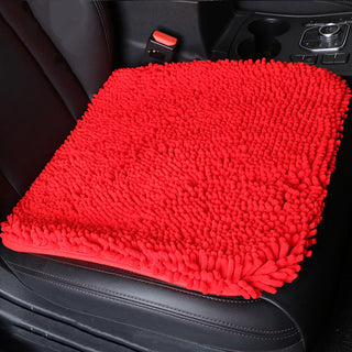 Buy red Chair Cushion, Five Seat Front And Rear Car Seat Protection Cushion, Decompression Anti-skid Super Soft Square Plush Seat Cover, Fit For Most Cars,SUVs
