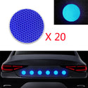 Round Shape Decals Reflective Stickers Safety Warning Tape Self-Adhesive Reflector Kit for Car Bumper Bicycle Motorcycle Scooter Stroller Wheelchair Helmet Bag Window