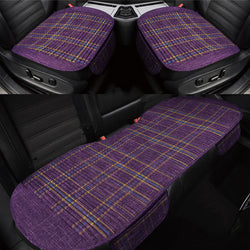 Compra purple Car Seat Covers Universal Linen Cushion Breathable Pads Car Interior Anti-Slip Car Front Rear Seat Covers Filled Buckwheat Husk