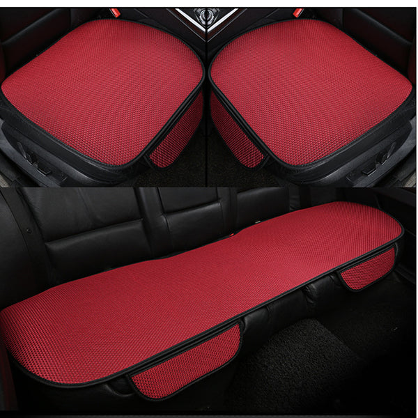 Car Seat Cushion Universal Size  Front Rear Seat Cover Ice Silk Breathable Four Season Protection Auto Accessories