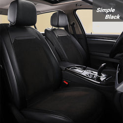 يشتري simple-black-2pcs 2/5 Seat Ultra-Thin Car Leather Suede Breathable Seat Cushion