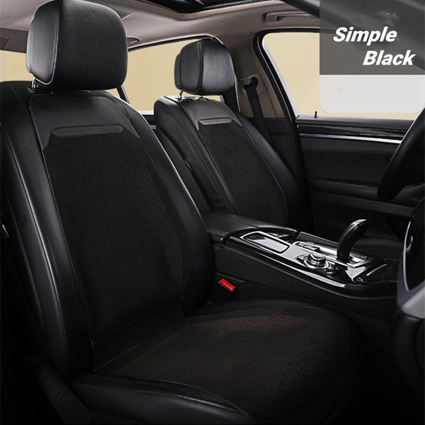 2/5 Seat Ultra-Thin Car Leather Suede Breathable Seat Cushion