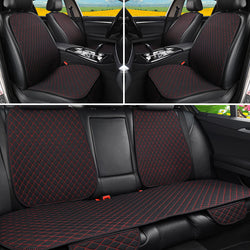 5 Seats Flax Car Seat Cover Protector with Backrest Front Rear Seat Back Waist Washable Cushion Pad Mat for Auto