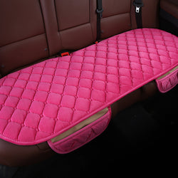 Buy pink-1-rear-row Plush Car Seat Cushion, Non Binding Anti Slip Rubber Bottom, Advanced Comfort Memory Foam, Driver Seat Backrest Cushion, Winter Seat Heating Pad