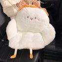 Car Seat Cushion, Office Chair, Plush Pain Relief Pad, Cute Seat Cushion, Soft Filling, Backrest, Warm, Waterproof, One-piece Lumbar Backrest, Integrated Cushion