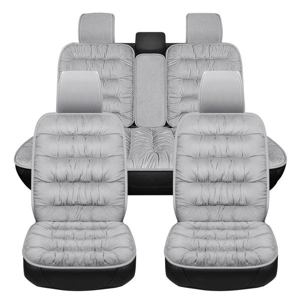 Car Seat Cover, Warm Plush Car Seat Cover Front And Rear Seat Cushion Car Protector, Fit For Most Cars, SUVs In Winter