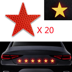 Star Decals Reflective Stickers Safety Warning Tape Self-Adhesive Reflector Kit