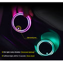 LED Car Cup Coaster Light Sensor Pad Mat Holder Atmosphere Interior Light Lamp