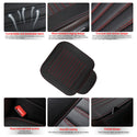 Universal Pu Leather Car Seat Cushion Anti-Slip Car Interior Breathable Seat Cover Cushion For Auto Supplies (Black)