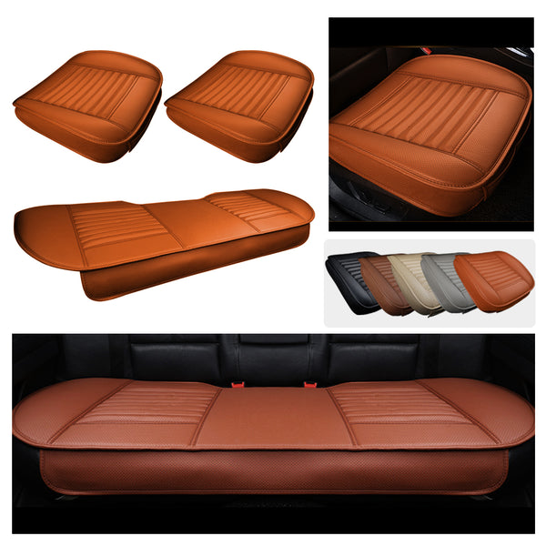 1/3 Piece Universal Leather Car Seat Cushion Car Seat Cover Front Seat Bottom, Compatible with 95% Vehicles (Sedans SUV Trucks Mini Vans)