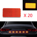 Rectangular Decals Reflective Stickers Safety Warning Tape Self-Adhesive Reflector Kit